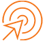 A picture of an orange and black logo.