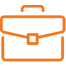 A green background with an orange bag in the middle.